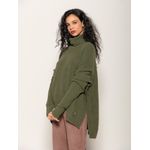 Capa Oversized c/ Mangas Removíveis e Gola Alta Biamar Verde 