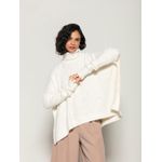 Capa Oversized c/ Mangas Removíveis e Gola Alta Biamar Branco