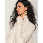 Capa Oversized c/ Mangas Removíveis e Gola Alta Biamar Bege