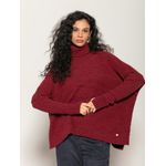 Capa Oversized c/ Mangas Removíveis e Gola Alta Biamar Bordo