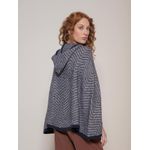 Capa c/ Padronagem Geométrica e Fechamento em Alamar Biamar Azul