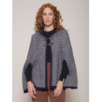 Capa c/ Padronagem Geométrica e Fechamento em Alamar Biamar Azul