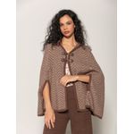 Capa c/ Padronagem Geométrica e Fechamento em Alamar Biamar Marrom