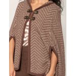 Capa c/ Padronagem Geométrica e Fechamento em Alamar Biamar Marrom