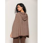 Capa c/ Padronagem Geométrica e Fechamento em Alamar Biamar Marrom