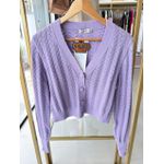 Casaqueto Trico Trabalhado Lilas 