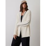 Casaco Fio Nuvem Canelado Nori Off White