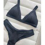 Biquini Triangulo Croco Preto