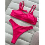 Biquini Top Croco Rosa