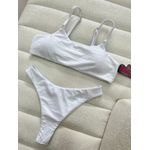 Biquini Top Croco Branco