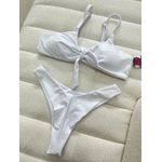 Biquini Top Croco Branco