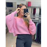 Blusa Ampla Canelada Biamar Rosa