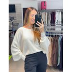 Blusa Ampla Canelada Biamar Branca