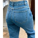 Calça Jeans Reta Cropped