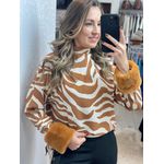 Blusa Malha Animal Print