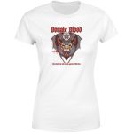 Camiseta Baby Look Feminina Branca Donate Blood Treta Rockwear