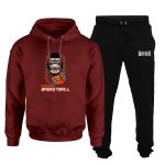 Kit Blusa Bordô e Calça Moletom Streetball Basketball