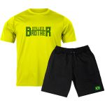 Kit Camiseta e Bermuda Moletom Brasil Stillo's Brother