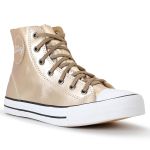 Bota Feminina Couro Legítimo New York - Ouro