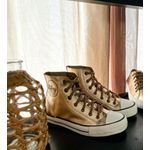 Bota Feminina Couro Legítimo New York - Ouro