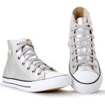 Bota Feminina Couro Legítimo New York - PRATA
