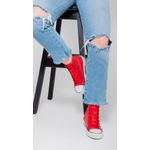 Bota Feminina Couro Legítimo New York - Vermelho