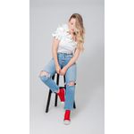 Bota Feminina Couro Legítimo New York - Vermelho