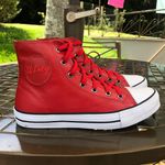 Bota Feminina Couro Legítimo New York - Vermelho