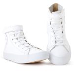 Bota Feminina em Couro Legítimo Virginia - Branco