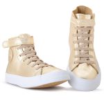 Bota Feminina em Couro Legítimo Virginia - Ouro
