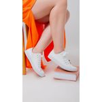 Tênis Feminino em Couro Legítimo Elisabeth - Branco