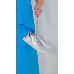 Tênis Feminino em Couro Legítimo Elisabeth - Prata