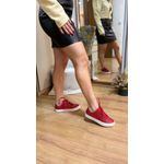 Tênis Feminino em Couro Legítimo Elisabeth - Vermelho