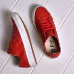 Tênis Feminino em Couro Legítimo Elisabeth - Vermelho