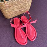 Rasteira Flat em Couro Legítimo - Vermelho