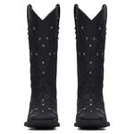 Bota Texana Feminina Vimar Boots 13089 Fóssil Preto Glitter Preto