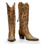 Bota Country Feminina Capelli Boots King Croco Caramelo