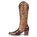 Bota Country Feminina Capelli Boots Anaconda Pinhão