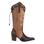 Bota Country Feminina Capelli Boots Anaconda Rust Café