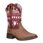 Bota Texana Feminina Capelli Boots Crazy Horse Amêndoa