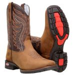 Bota Texana Masculina Capelli Boots Crazy Tabacco