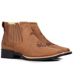 Botina Texana Feminina Zebu Original 71116 Rustic Castor