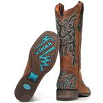 Bota Western Feminina Vimar Boots 13258 Fóssil Caramelo