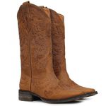 Bota Western Feminina Vimar Boots 13024 Fossil Caramelo
