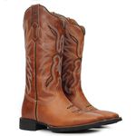 Bota Texana Feminina Bulls Horse 53007 Fóssil Caramelo