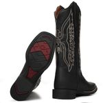 Bota Texana Feminina Bulls Horse 50022 Fóssil Preto