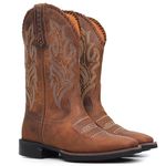 Bota Texana Feminina Vimar Boots 13239 Fossil Castanho