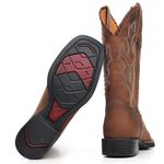 Bota Texana Feminina Vimar Boots 13239 Fossil Castanho