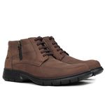 Coturno Casual Sollu Comfort Zíper 32381 Mustang Brown