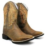 Bota Texana Masculina Marconi 723 Crazy Horse Amendoa